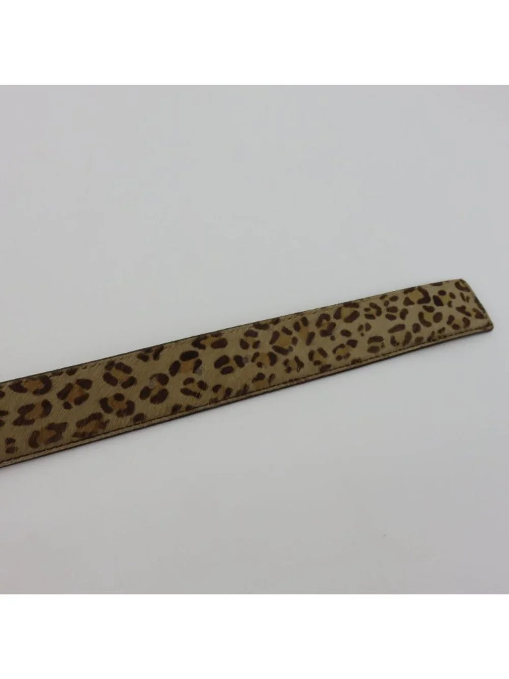 Merona Women 2XL Leopard Cheetah Animal Print Hair Leather Belt Y2K 2006 NEW